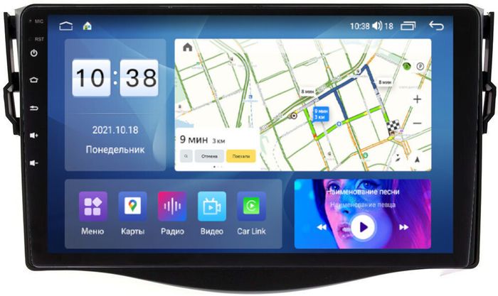 Магнитола для Toyota RAV4 30 2005-2012, Vanguard - Parafar PF018-1UHD на Android 13, Быстрая, QLED, CarPlay, 4G SIM-слот