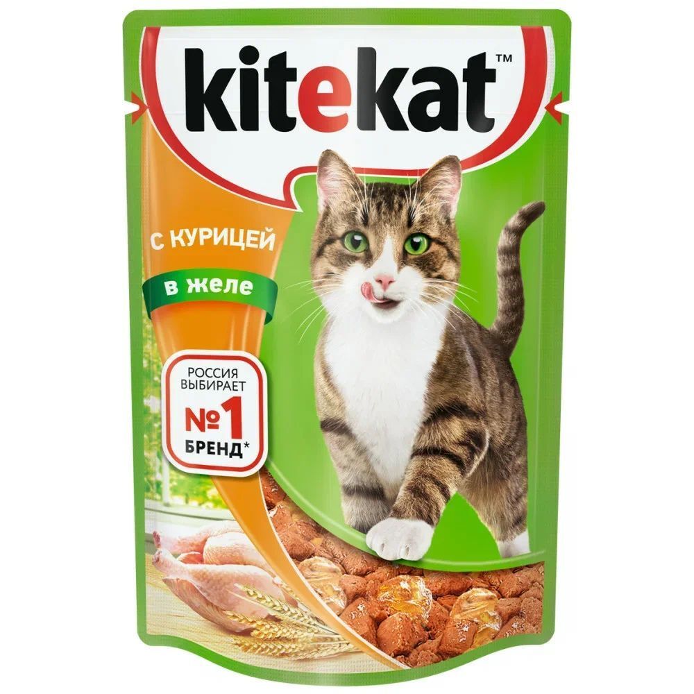 Влажный корм Kitekat для кошек с курицей в желе 85 г Влажный корм Kitekat для кошек с курицей в желе 85 г