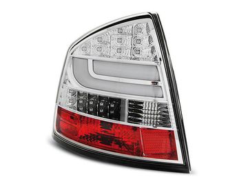 Задние фонари Skoda Octavia 2 chrome led bar