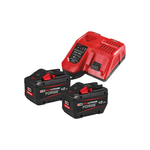 Энергокомплект Milwaukee M18 FORGENRG-122: ДВА Аккумулятора M18 FB12 12.0 Ач FORGE, M12-18 FC Зарядное устройство 4933498610