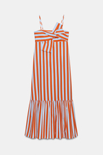 ПЛАТЬЕ В ПОЛОСКУ С УЗЛОМ — ZARA