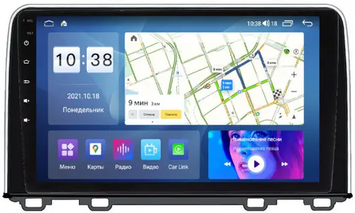 Магнитола для Honda CR-V 2017+ - Parafar PF008T1UHD на Android 13, Быстрая, QLED, CarPlay, 4G SIM-слот