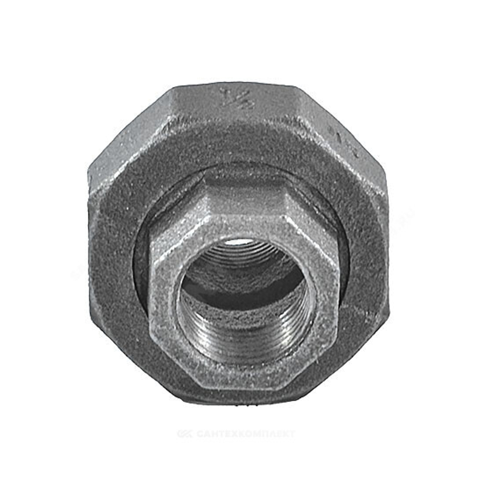 Соединитель прямой американка чугун Ду 20 (3/4") ВР/ВР Fittex PLUS