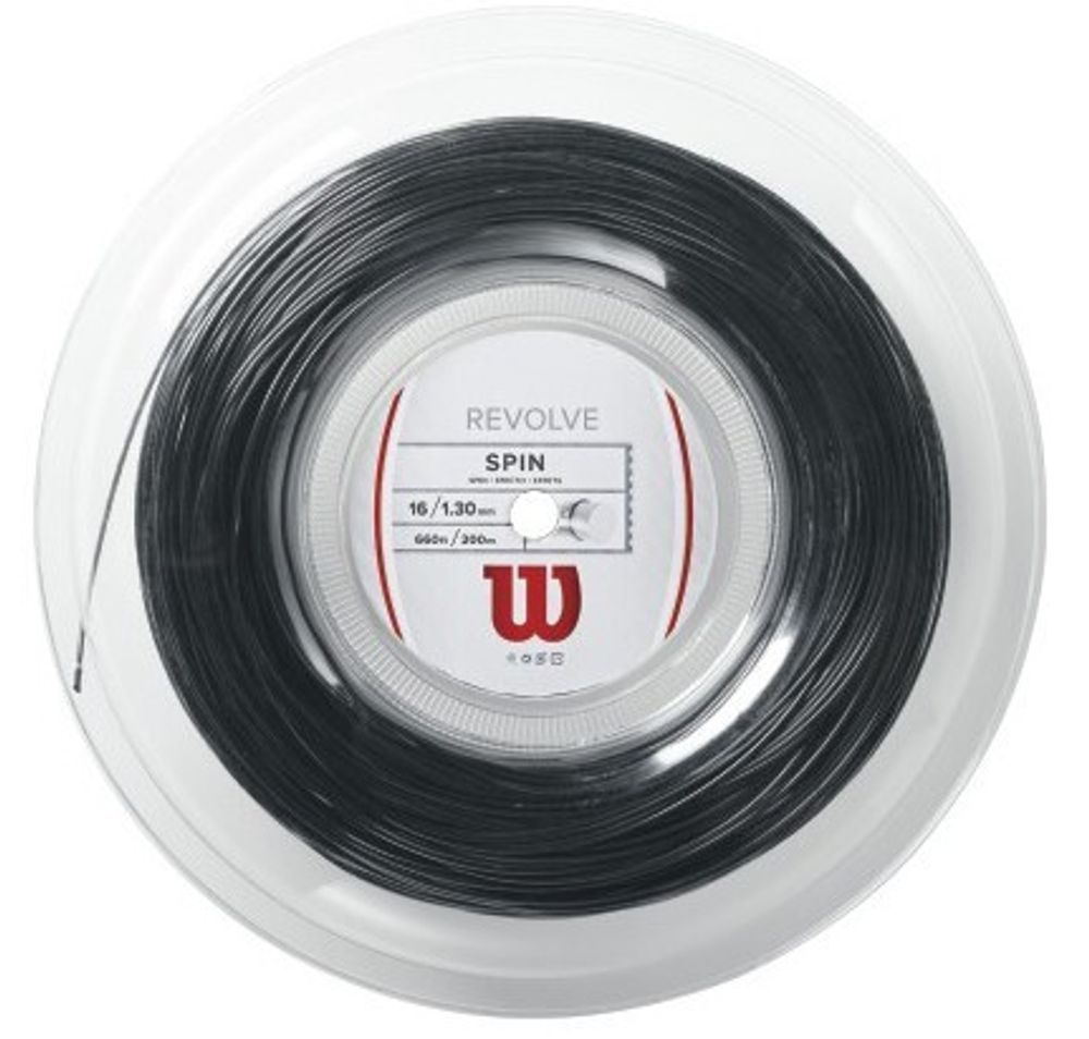 Теннисные струны Wilson Revolve (200 m) - черный