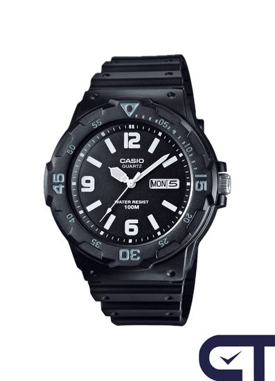CASIO MRW-200H-1B2 — спортивные аналоговые часы с вращающимся безелем
