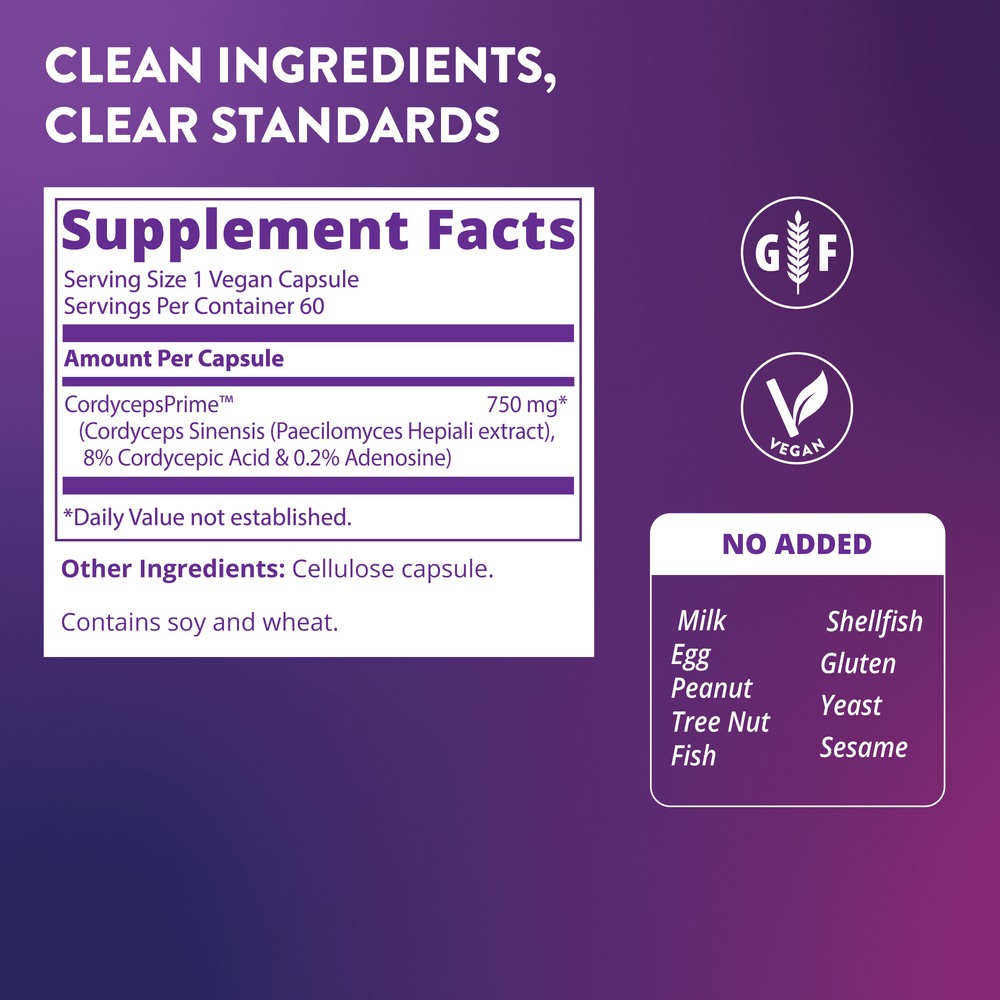 MRM Nutrition, кордицепс, штамм CS-4, 60 веганских капсул (750 мг в 1 капсуле)