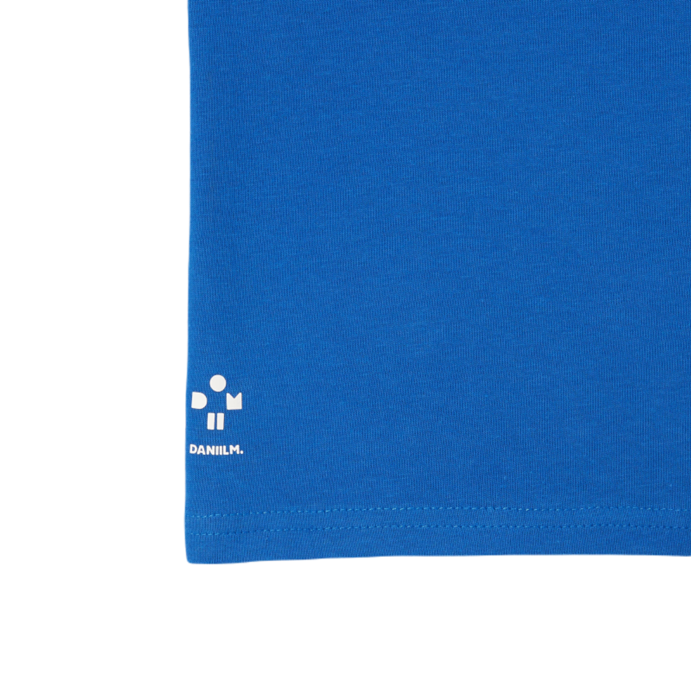 Футболка для мальчика теннисная Lacoste Kids Sport x Daniil Medvedev Jersey T-Shirt - blue/white
