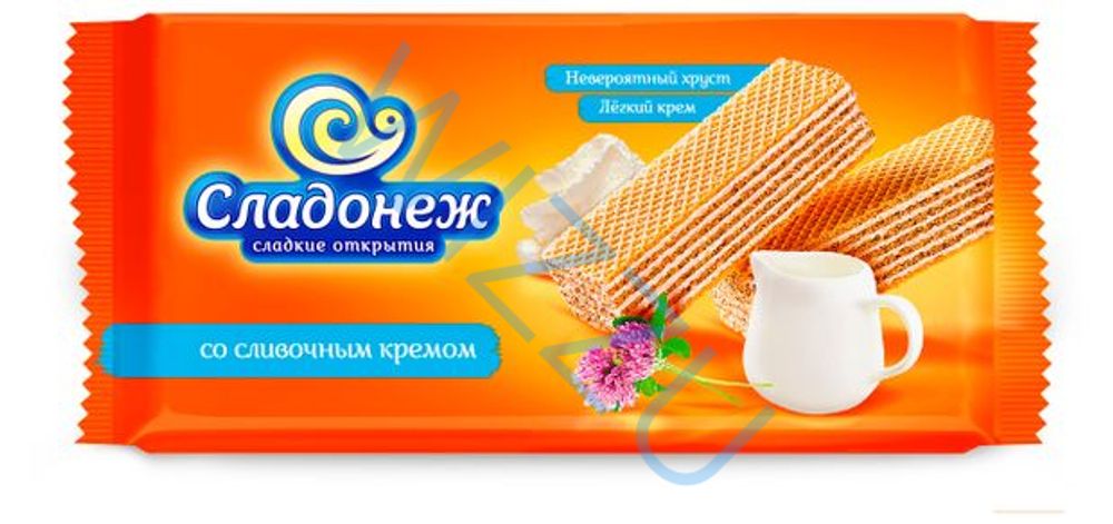 Вафли Сладонеж со сливочным кремом, 170 г