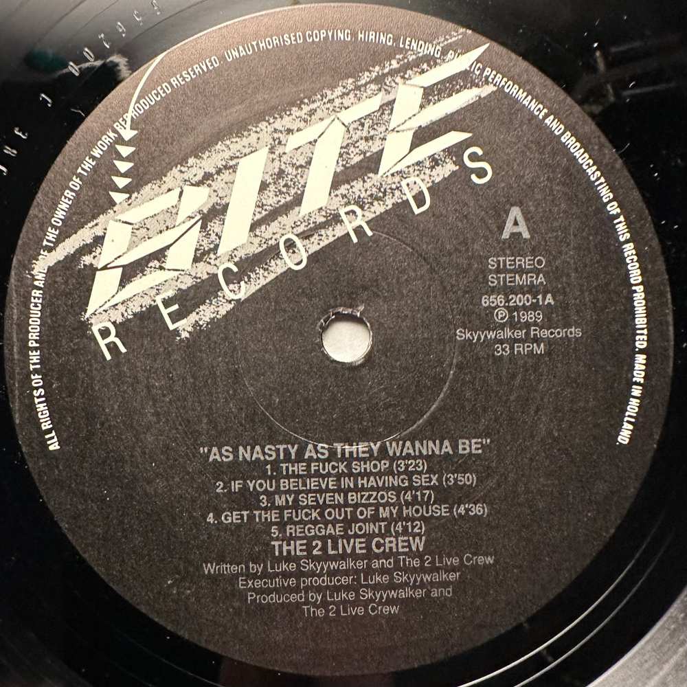 The 2 Live Crew - As Nasty As They Wanna Be 2LP (Голландия 1989г.)