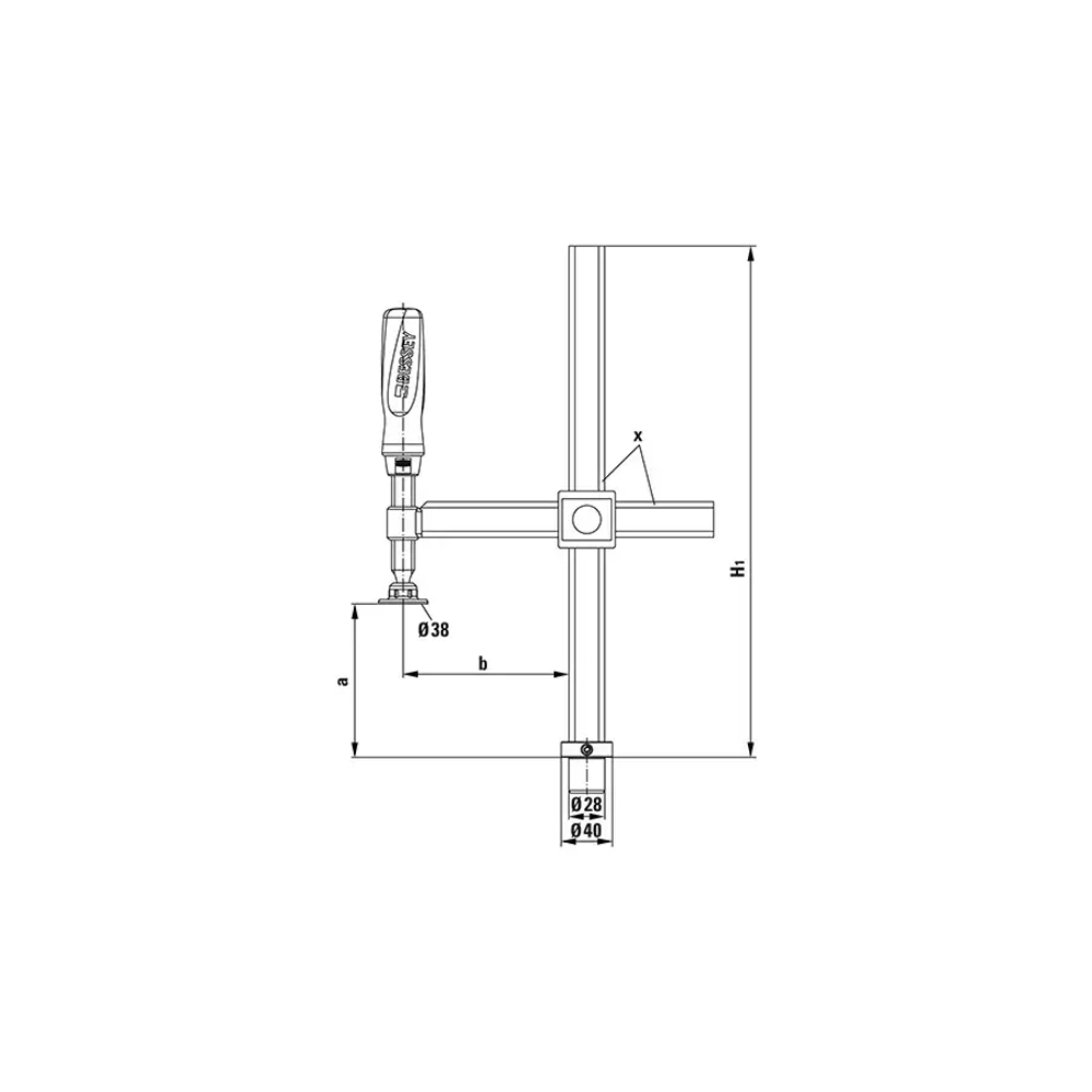 Зажимный элемент с различной глубиной захвата BESSEY TWV28-30-17-2K