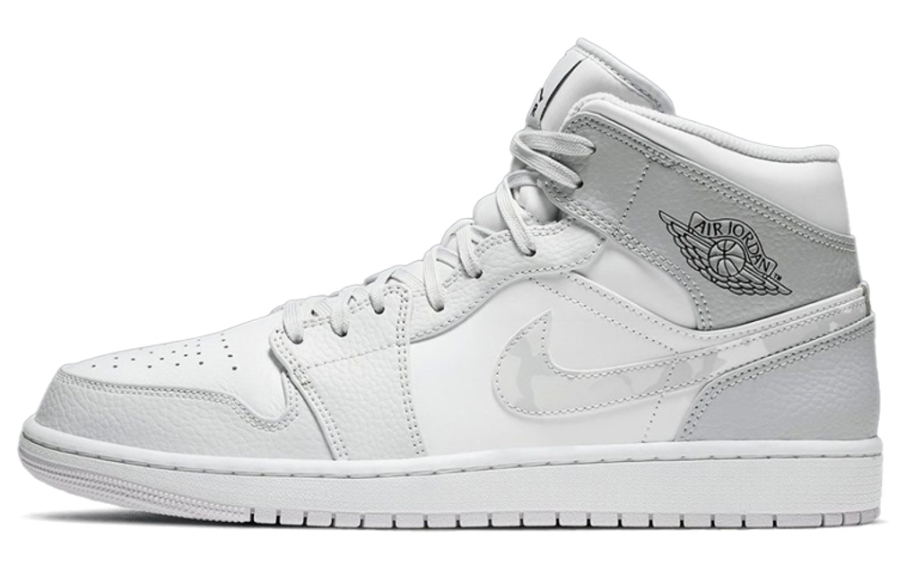 Air Jordan 1 Mid 'Swoosh Logo Grey Camo'