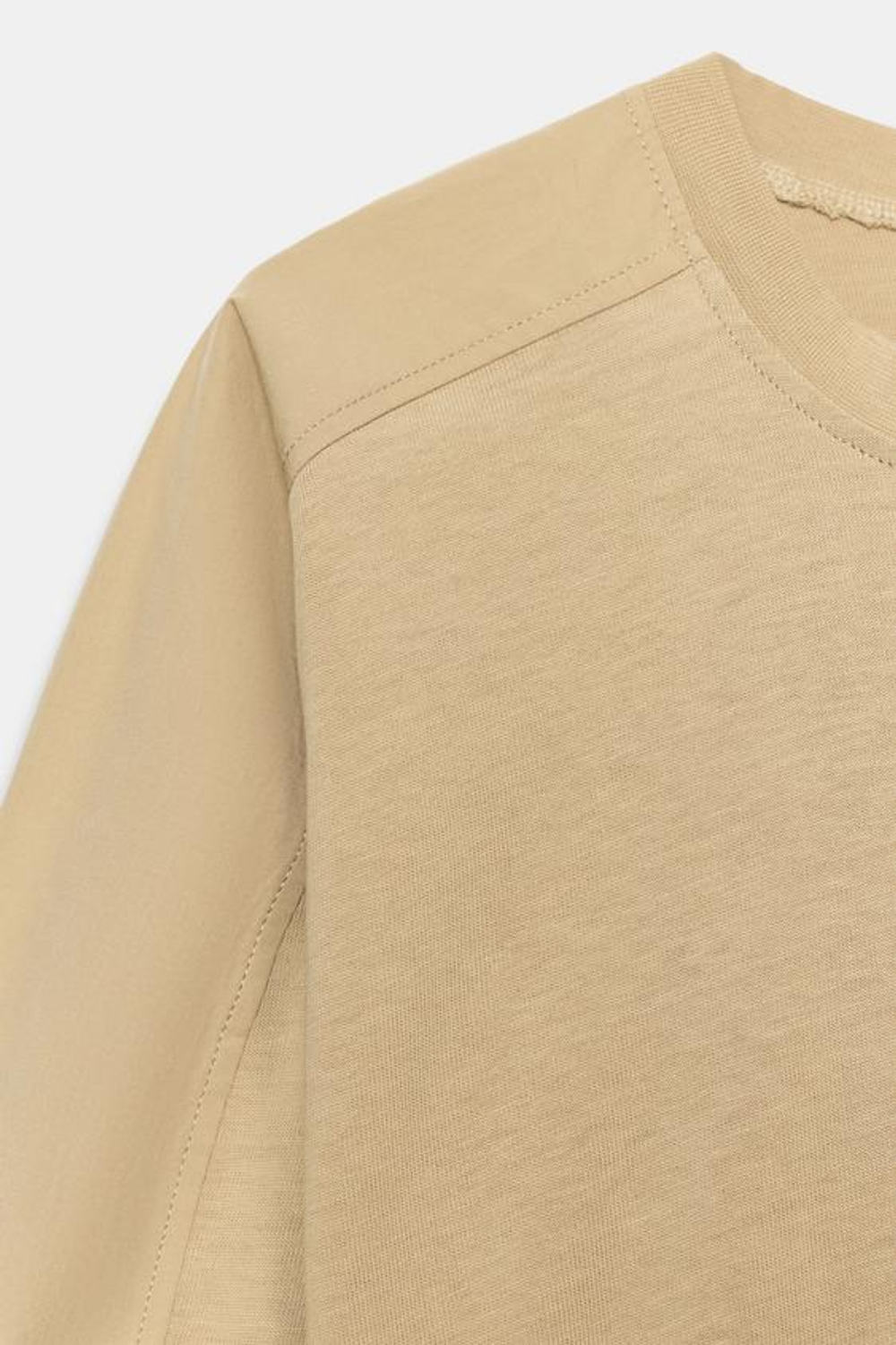 ZARA КОМБИНИРОВАННАЯ ФУТБОЛКА, РЫЖЕВАТО-КОРИЧНЕВЫЙ