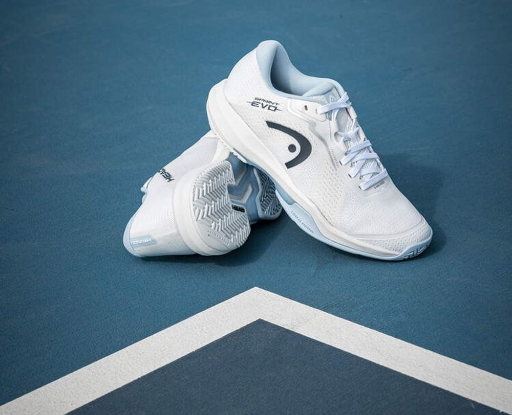 Женские Кроссовки теннисные Head Sprint Evo 4.0 - white/light blue