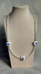 Boyunbağı / Колье / Necklace Sadə kristal muncuqdan hazırlanmış boyunbağı 10