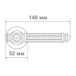 Ручка Медио LJ-424 SC/CP матовый хром