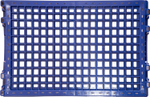 Ящик перфорированный 600×400×152, арт.: 403-2, объём 27, синий, код: 17741