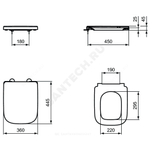 Сиденье для унитаза дюропласт микролифт I.life A Ideal Standard T453101