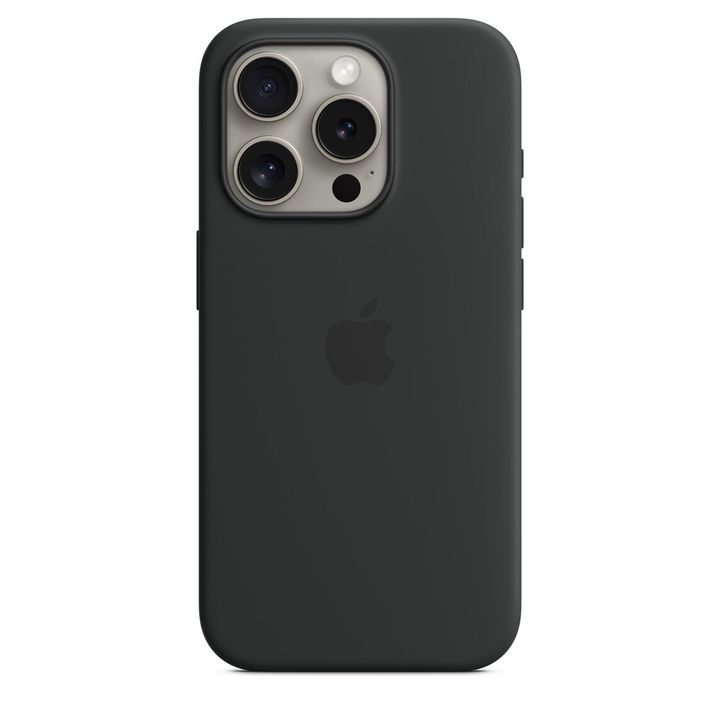 Защитный чехол Apple Silicone Case with MagSafe iPhone 15 Pro Black (Чёрный)
