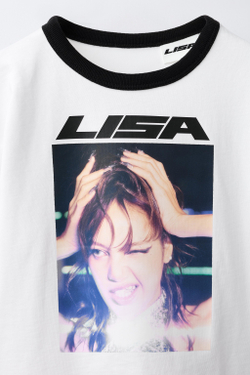 ZARA ФУТБОЛКА С ПРИНТОМ LISA ©, ЭКРЮ