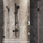 Душевой гарнитур черный с мыльницей CULTO JET BLACK SS01JTB