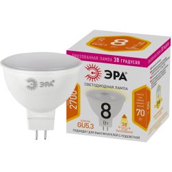 Лампа светодиодная ЭРА STD LED Lense MR16-8W-827-GU5.3 8Вт линзованная софит теплый белый свет GU5.3 | Софиты линзованные (MR) STD
