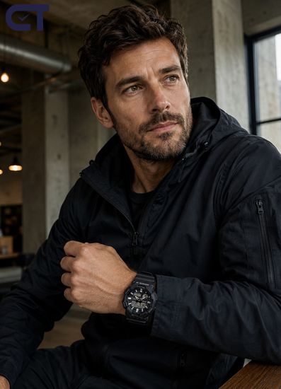 CASIO GA-010-1ADR G-SHOCK мужские наручные часы — ударопрочная аналогово-цифровая модель с 10-летней батареей