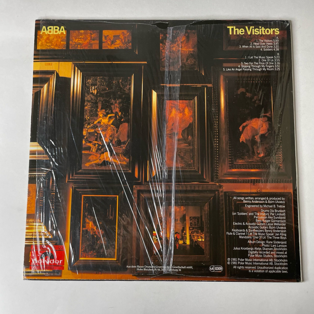 Винтажная виниловая пластинка LP ABBA АББА The Visitors (Германия 1981)