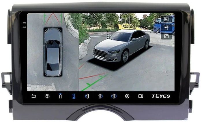 Магнитола для Toyota Mark X 130 2009-2019 - Teyes CC3-2K-360 на Android 10, Быстрая, 2K QLED, CarPlay, 4G SIM-слот, 4 камеры в комплекте