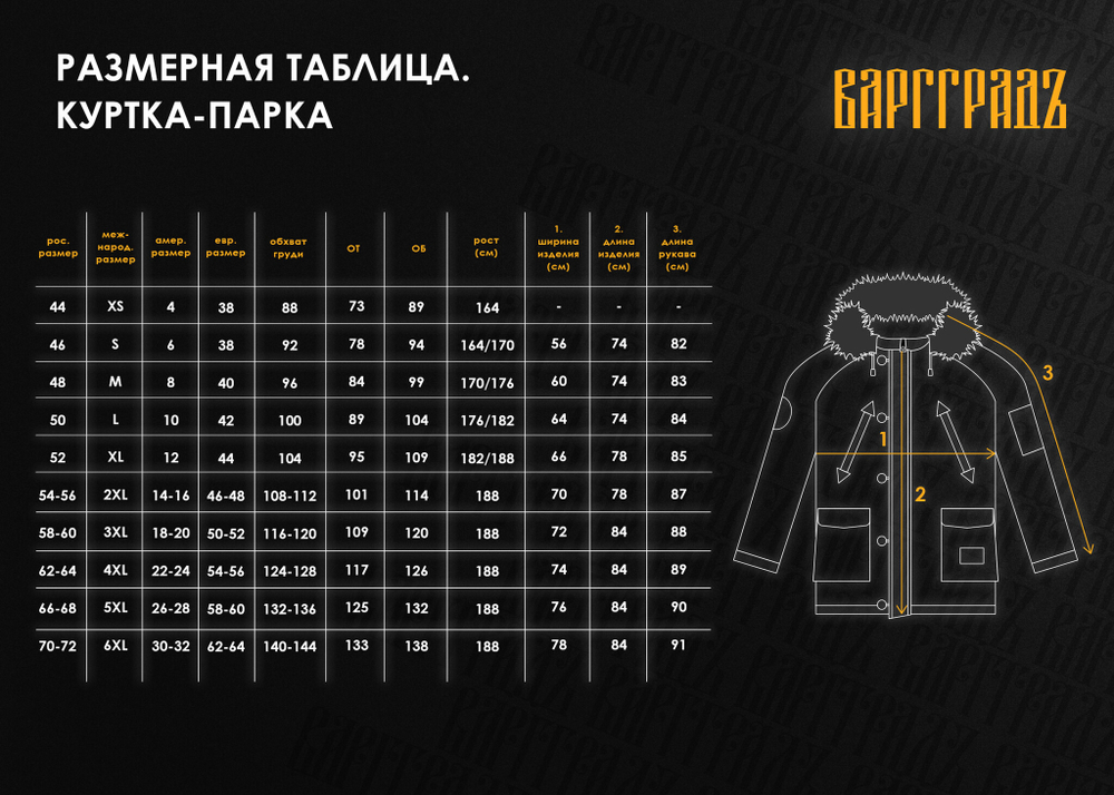 Куртка-Парка Варгградъ мужская медовая "Русколань"