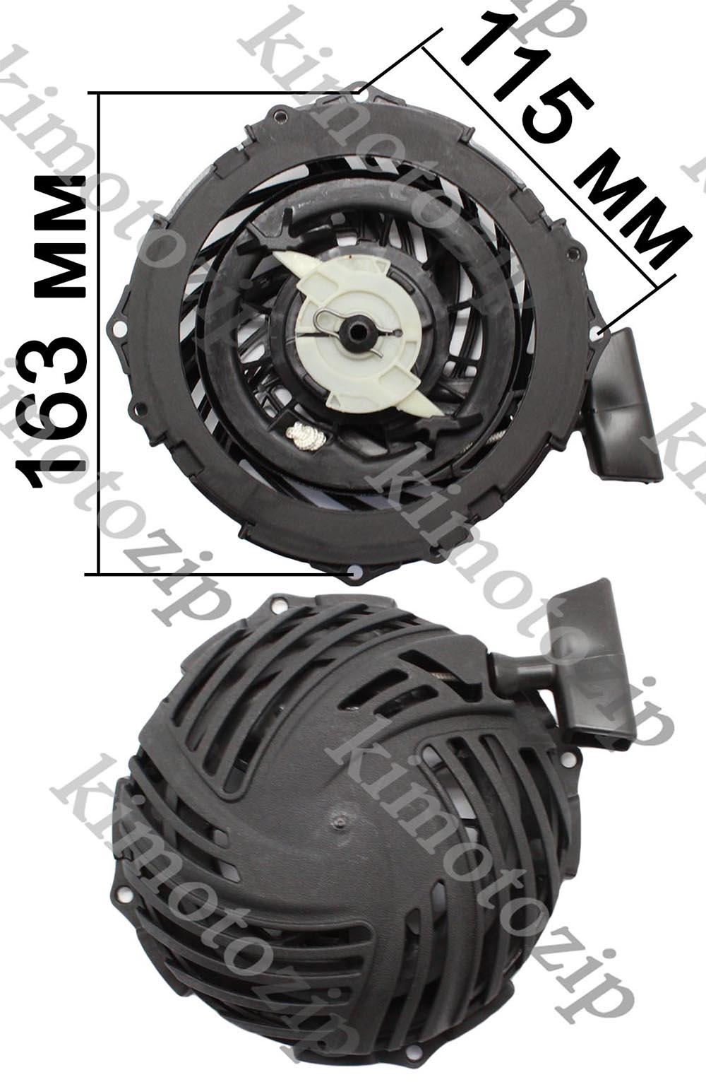 Стартер двигателя Briggs&Stratton 450E/500E/550E/575E (2-зубчатых пластмасс. зацепа) [Kimoto]