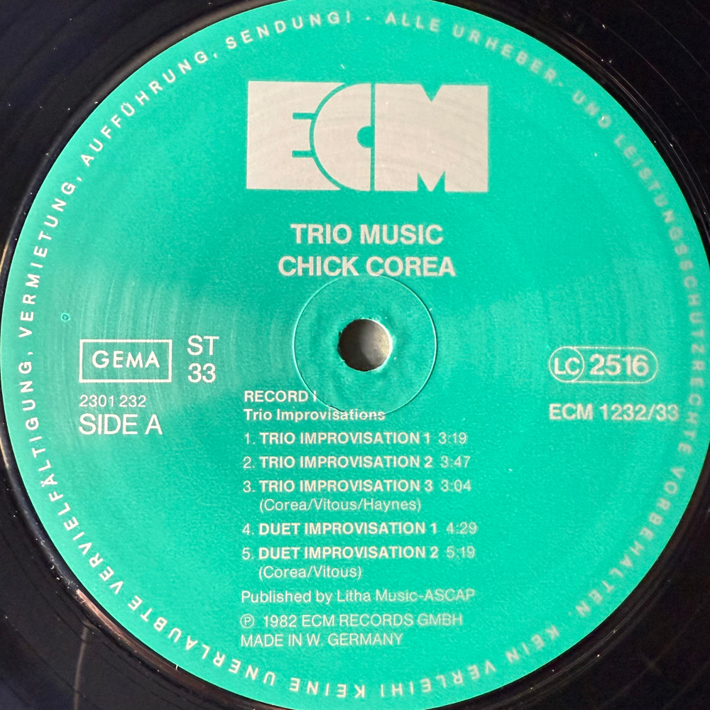 Chick Corea, Miroslav Vitous, Roy Haynes ‎– Trio Music 2LP (Германия 1982г.) ECM