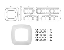 OF140402 Рамка OMEGA Ecta (Серебро глянец) 2-ая