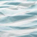 Комплект постельного белья IKEA SLOJSILJA (СЛЁЙСИЛЬЯ), Односпальный, Бело-голубой в полоску, 150x200, 50x80 см