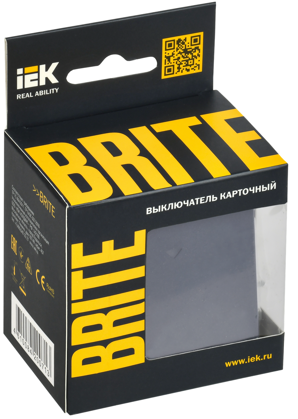 BRITE Выключатель карточный 30А ВС10-1-8-БрМ маренго IEK