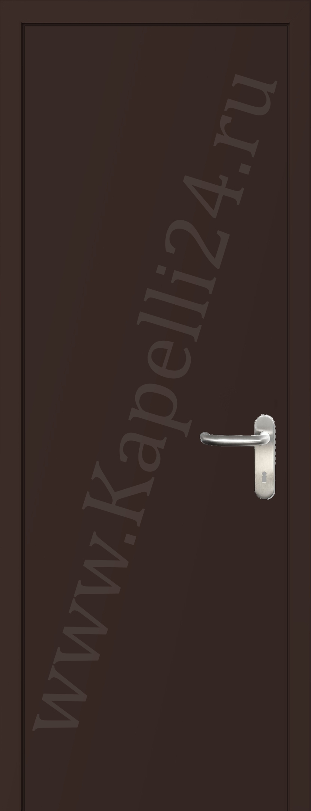 Дверь влагостойкая пластиковая KAPELLI multicolor ДГ RAL 8017 Шоколадно-коричневый + коробка
