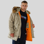 Парка Alpha Industries N-3B Slim Fit Dark Khaki (Светло - зеленая)
