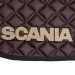 Ковры SCANIA 5 серии G (автомат), (экокожа, коричневый, черный кант, бежевая вышивка)