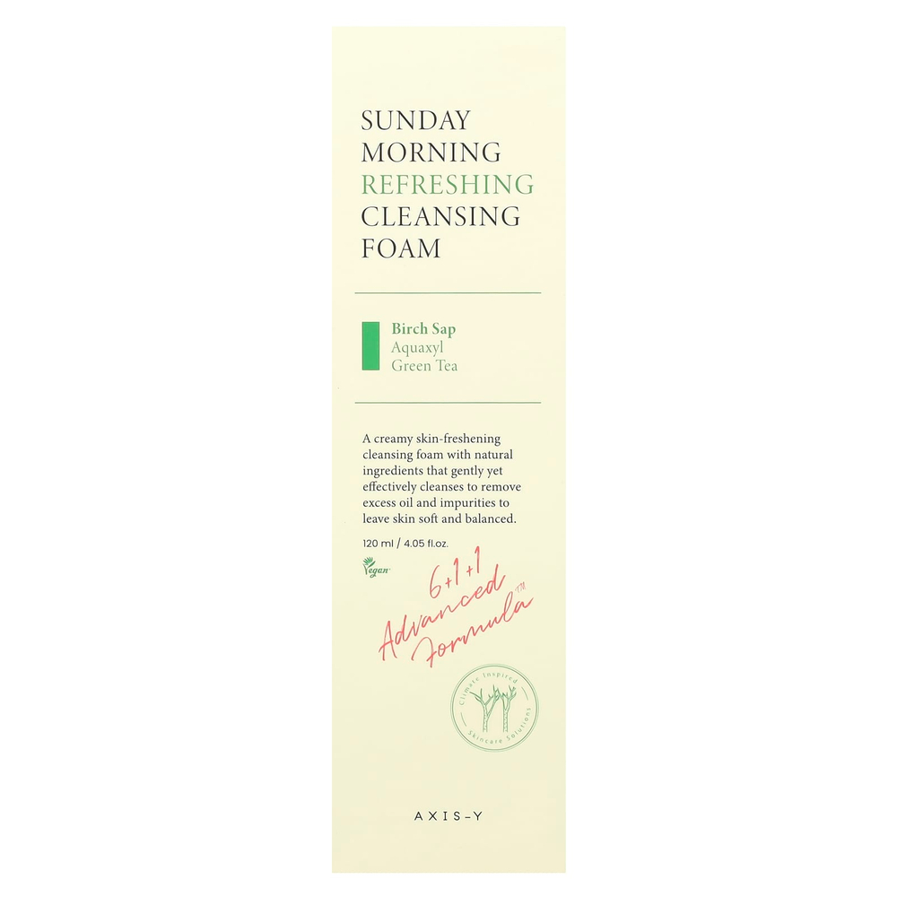 Axis-Y, Sunday Morning, освежающая пенка для умывания, 120 мл (4,05 жидк. унции)