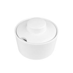 Сахарница d 9,5 см h8 см с крышкой белая фарфор P.L. Proff Cuisine [4]