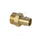 Муфта для PE-X труб радиальная латунь Дн 16х1/2" НР РОС