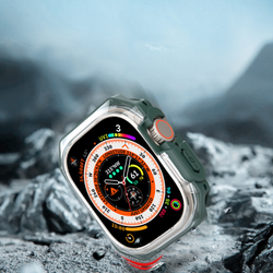 Чехол-бампер с зелеными рамками от Dux Ducis для часов Apple Watch Ultra 1 и 2, 49MM, Tamo Series Case