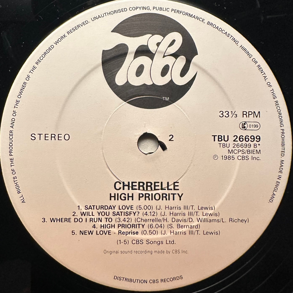 Cherrelle - High Priority (Европа 1985г.)
