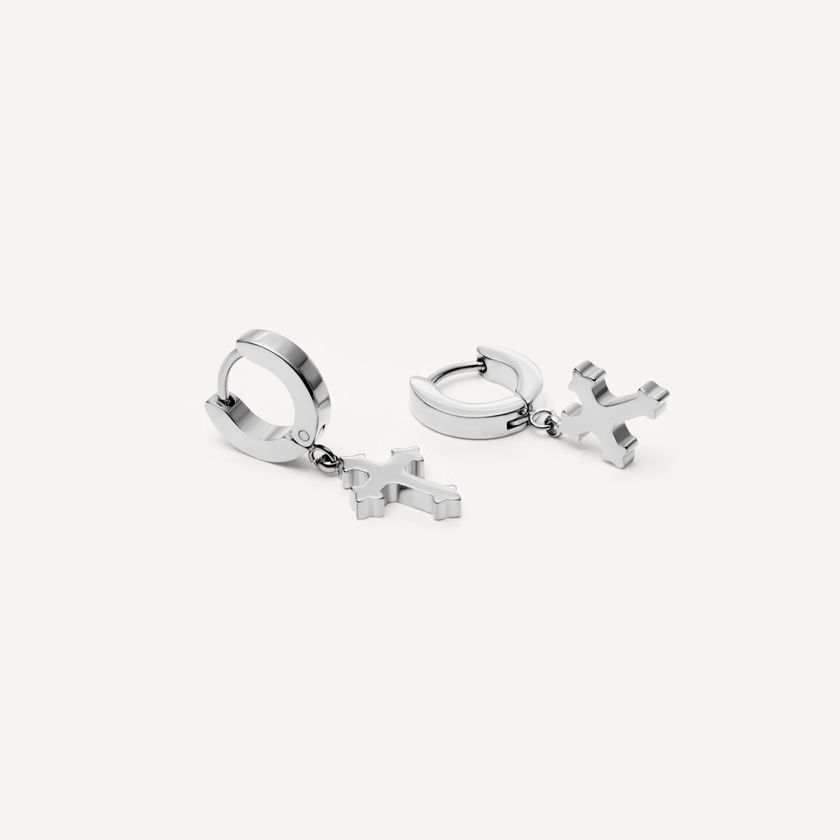 Серьги Крестики – Серебро
