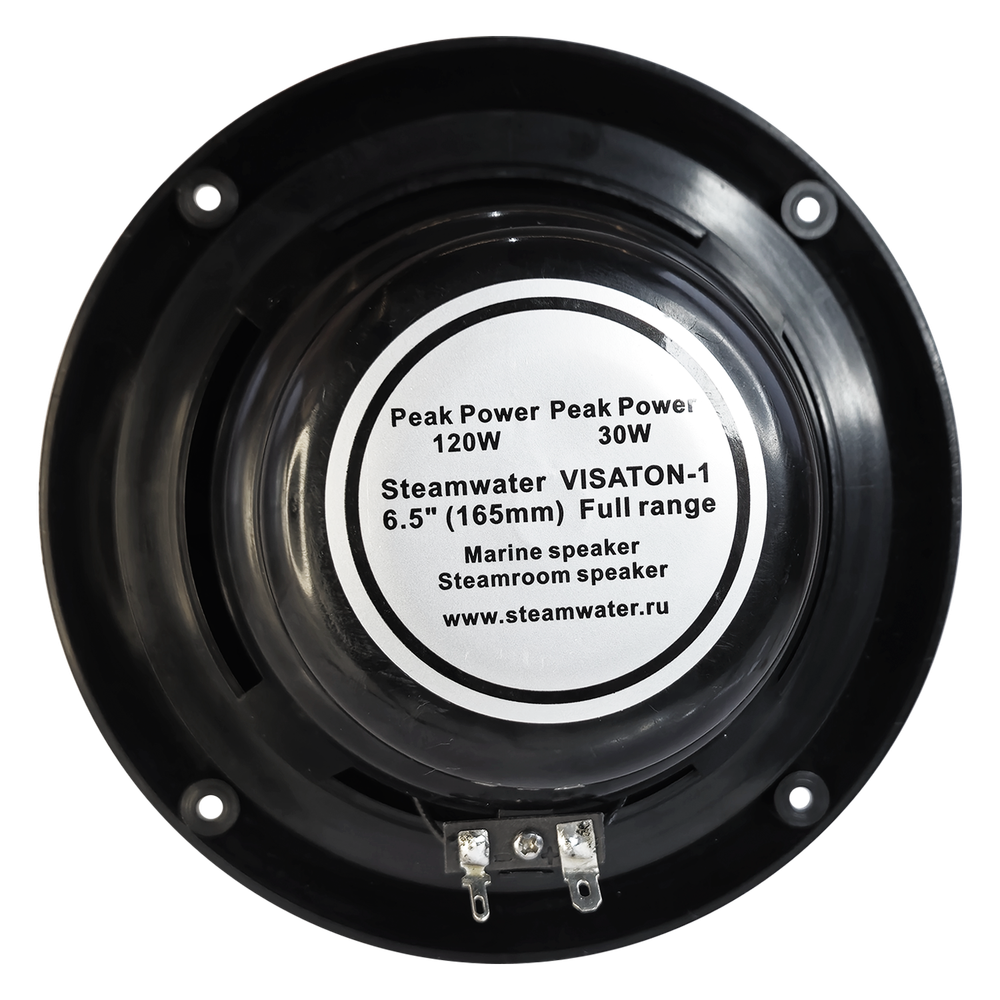Комплект влагостойкой акустической системы для бани, сауны и хамама SENSOR Black VISATON