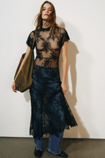 ДЛИННОЕ КРУЖЕВНОЕ ПЛАТЬЕ ZW COLLECTION — ZARA