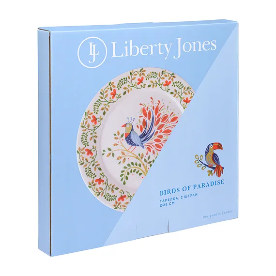 Набор тарелок toucan из коллекции birds of paradise в подарочной упаковке, D28 см, 2 шт.