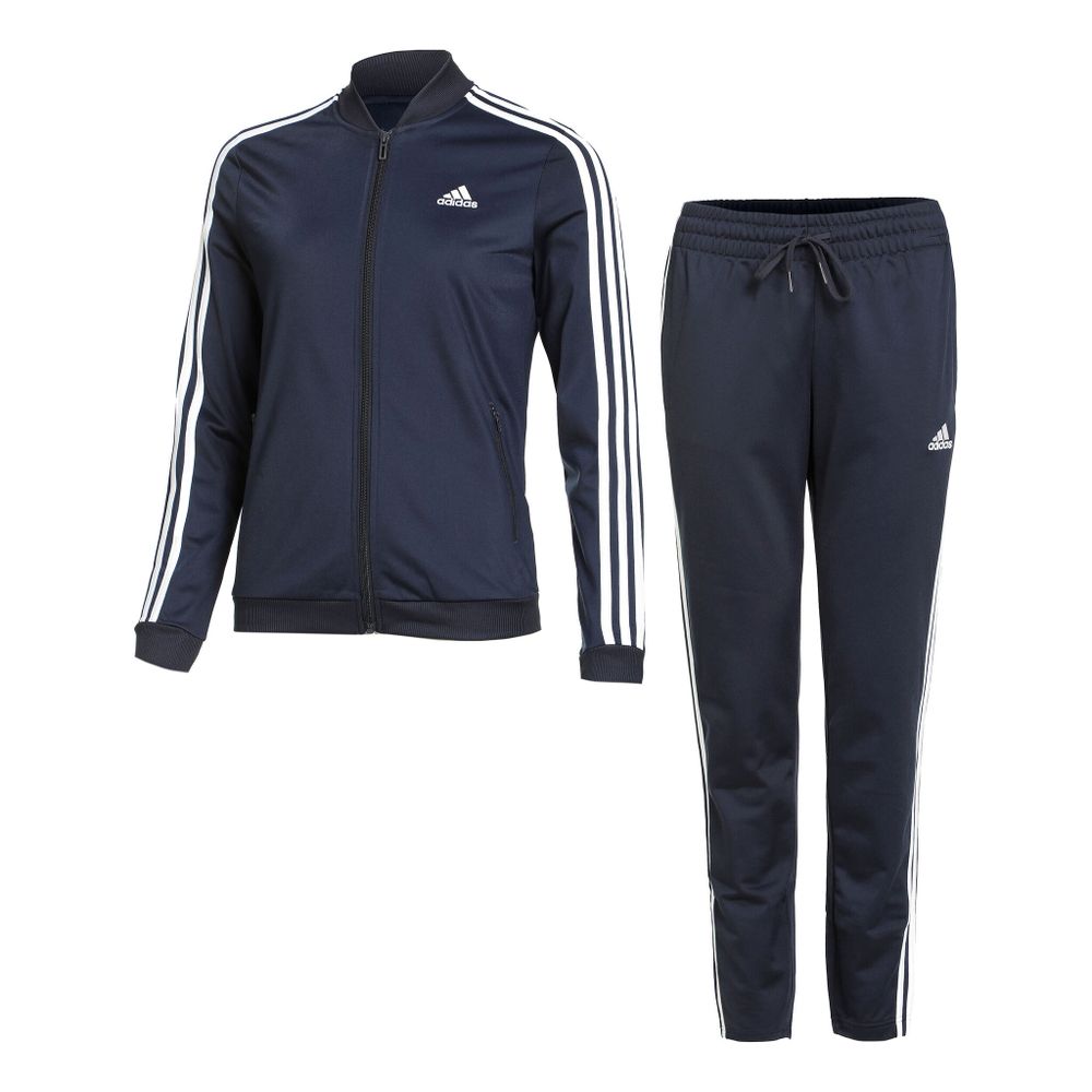 Женские теннисные Костюмы adidas 3 Stripes Training Tracksuit Women - Dark Blue