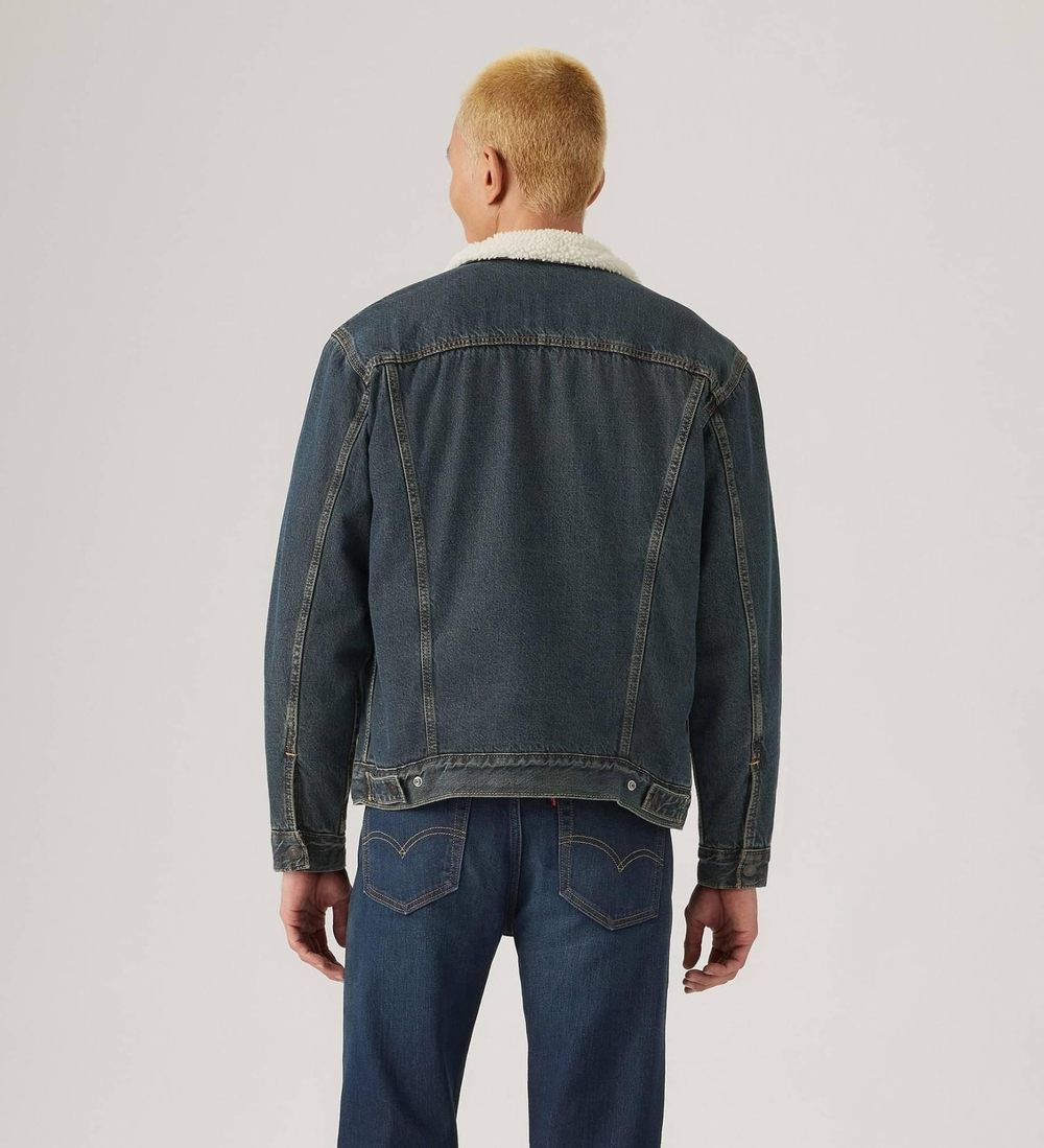 Куртка джинсовая утепленная мужская LEVI'S RELAXED FIT SHERPA TRKR NIGHT SHADOWS SH