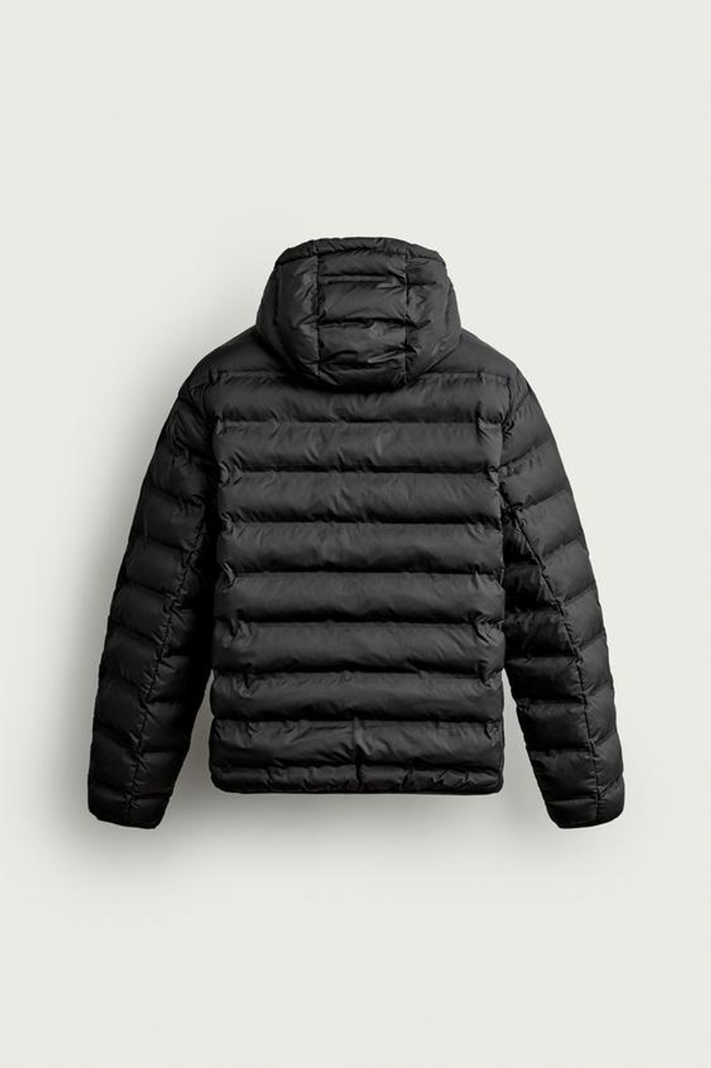 ZARA ЛЕГКАЯ СТЕГАНАЯ КУРТКА WATER REPELLENT, ЧЕРНЫЙ