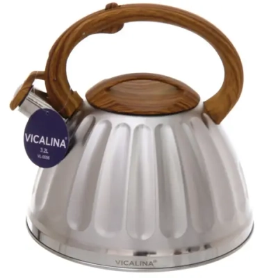 Чайник из нержавеющей стали 3,2л «Vicalina» глянцевый VL-0056✦